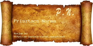 Prisztacs Norma névjegykártya